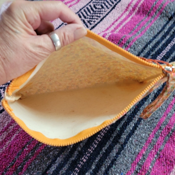 🛒🛍️💥NWT Tori Burch shishiedo orange floral makeup bag 10 ×8 - Picture 9 of 10